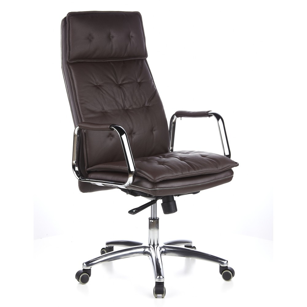 Produktabbildung Nr. 2: hjh OFFICE Bürostuhl / Chefsessel VILLA 20 Leder, braun