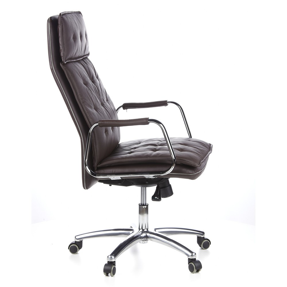 Produktabbildung Nr. 3: hjh OFFICE Bürostuhl / Chefsessel VILLA 20 Leder, braun