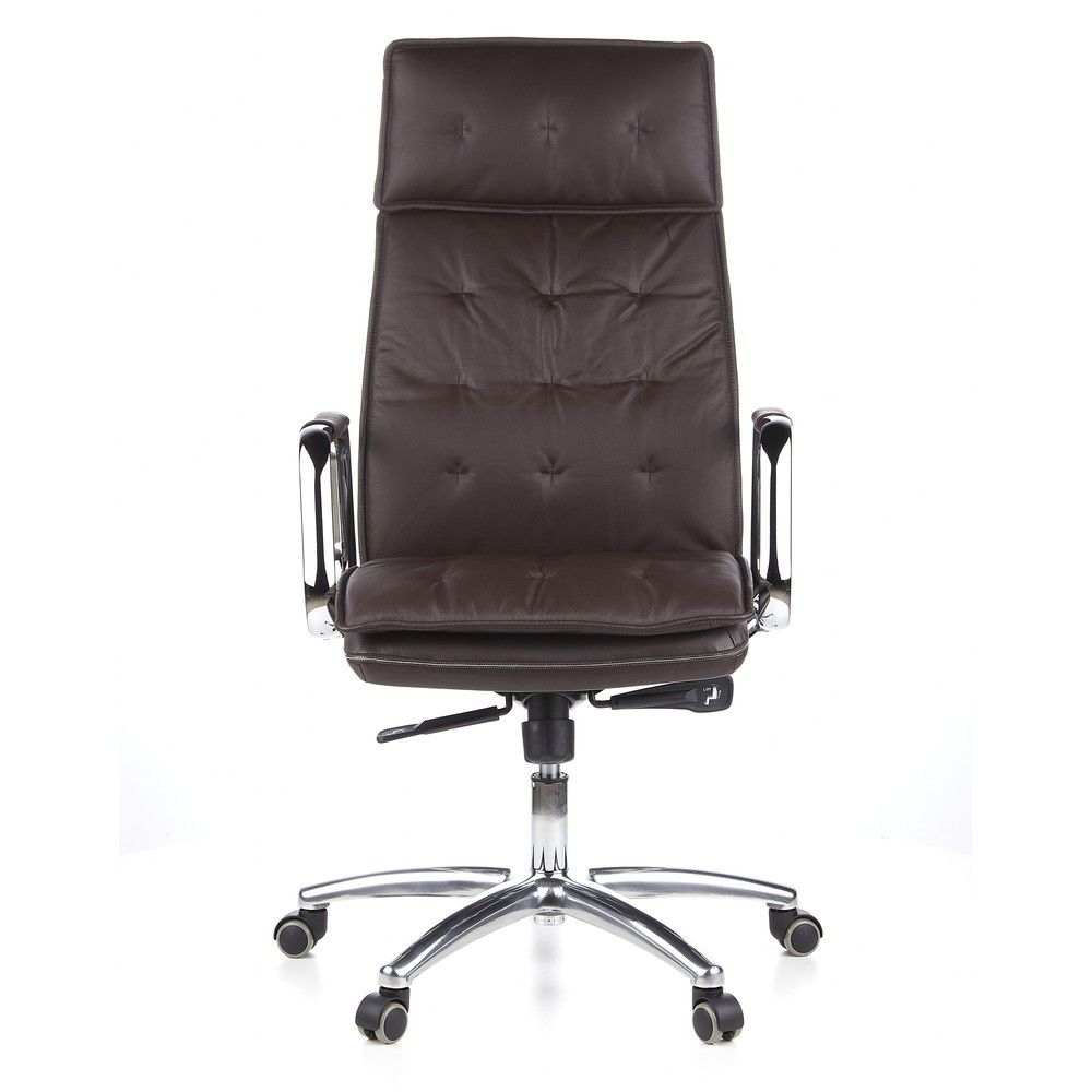 Produktabbildung: hjh OFFICE Bürostuhl / Chefsessel VILLA 20 Leder, braun