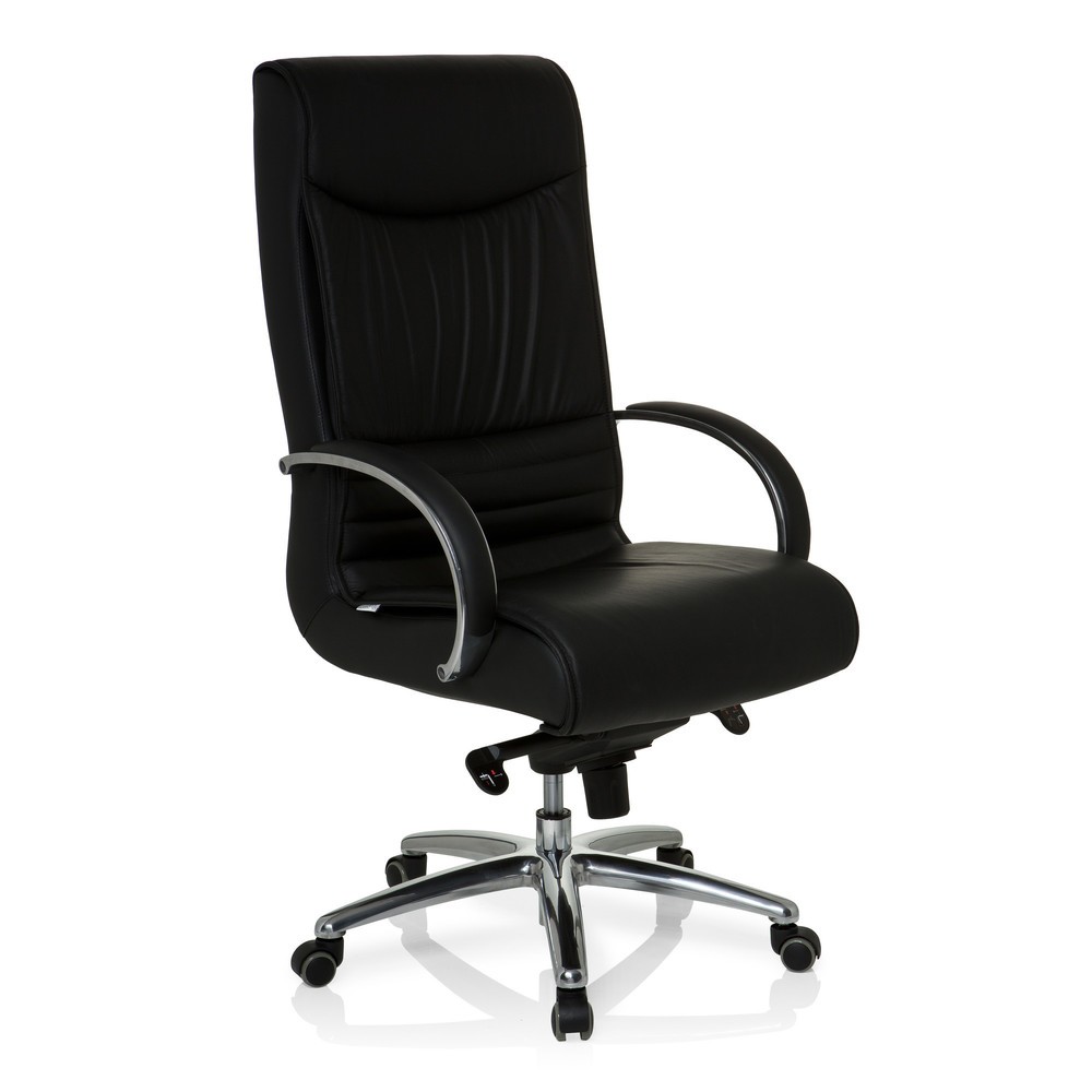 Produktabbildung Nr. 2: hjh OFFICE Bürostuhl / Chefsessel XXL F 400 Leder/Kunstleder, schwarz