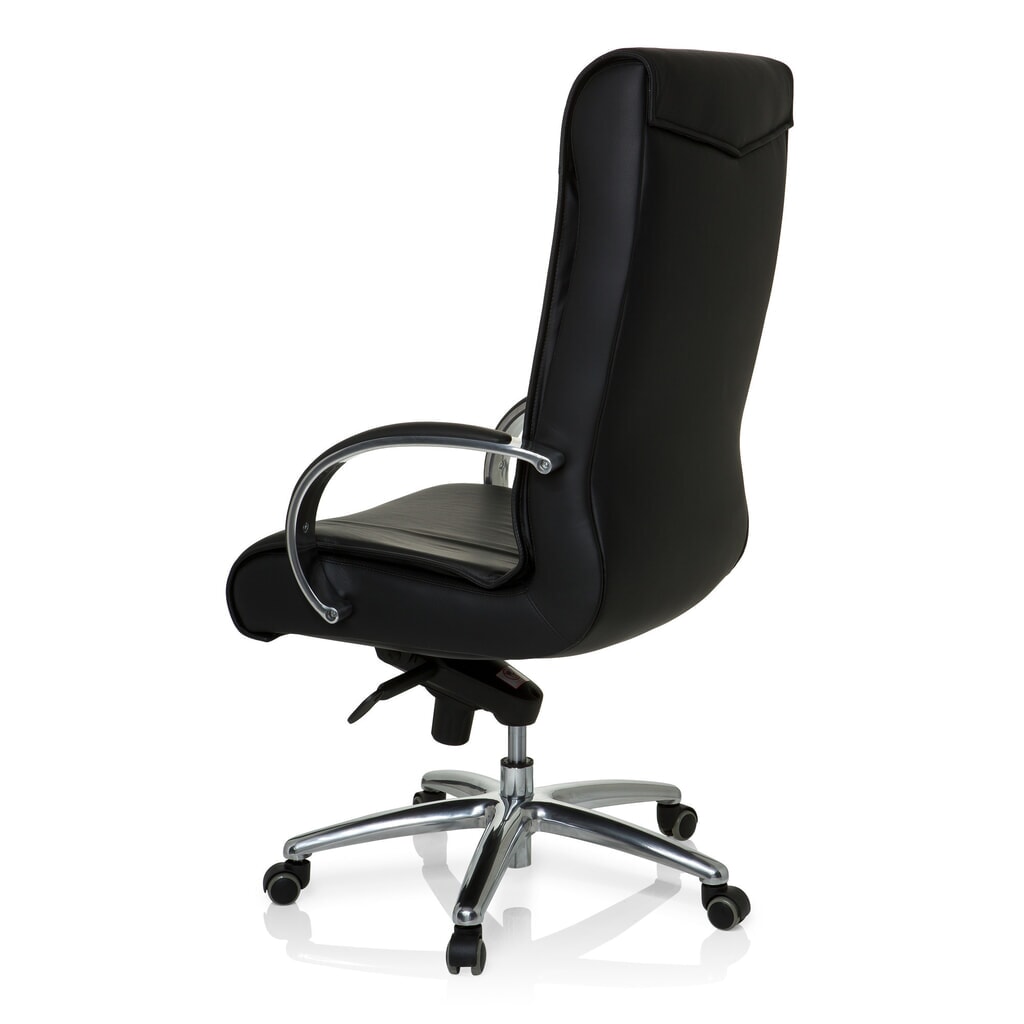 hjh OFFICE Bürostuhl / Chefsessel XXL F 400 Leder/Kunstleder, schwarz Produktabbildung Nr. 7: hjh OFFICE Bürostuhl / Chefsessel XXL F 400 Leder/Kunstleder, schwarz