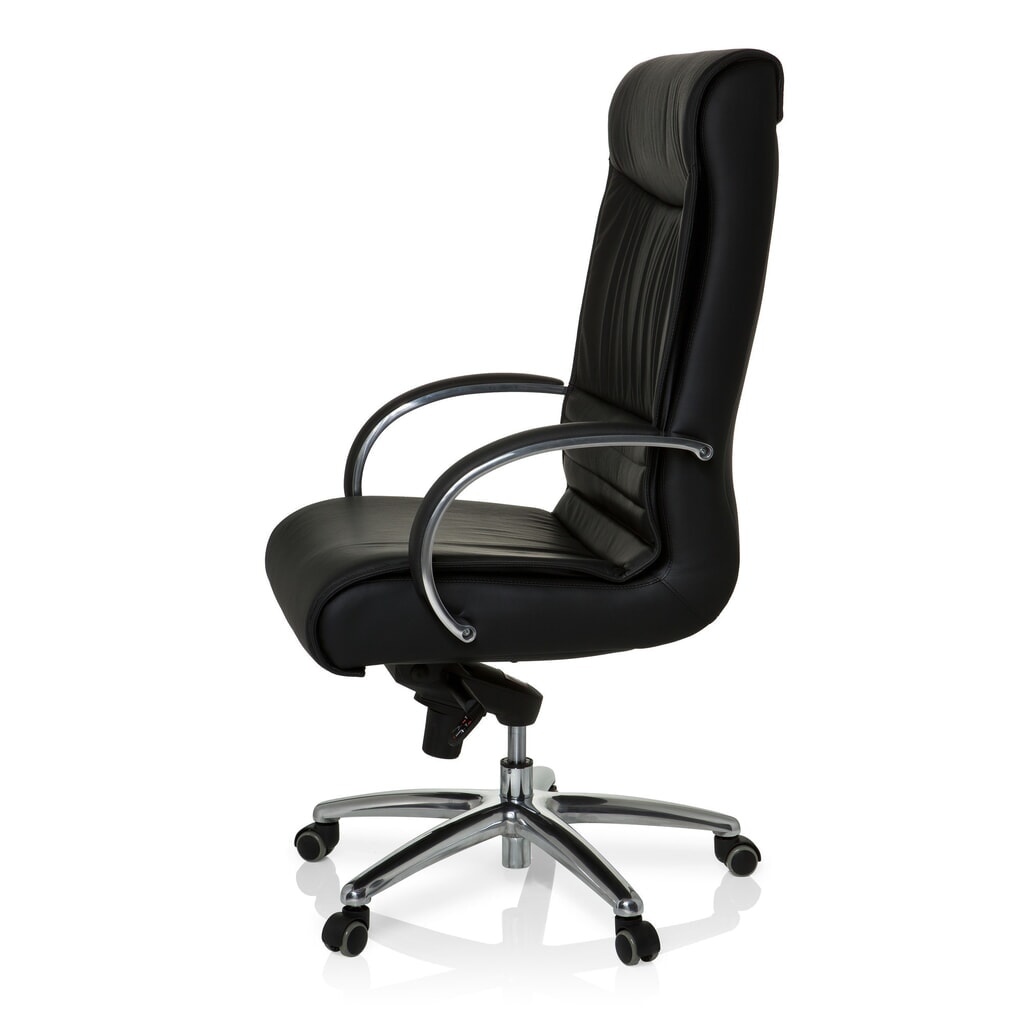 hjh OFFICE Bürostuhl / Chefsessel XXL F 400 Leder/Kunstleder, schwarz Produktabbildung Nr. 8: hjh OFFICE Bürostuhl / Chefsessel XXL F 400 Leder/Kunstleder, schwarz