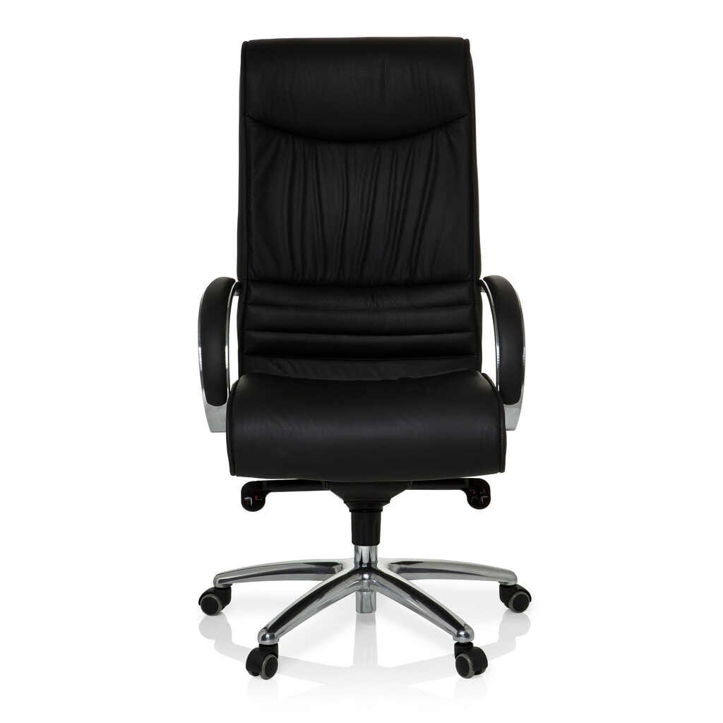 Produktabbildung Nr. 1: hjh OFFICE Bürostuhl / Chefsessel XXL F 400 Leder/Kunstleder, schwarz