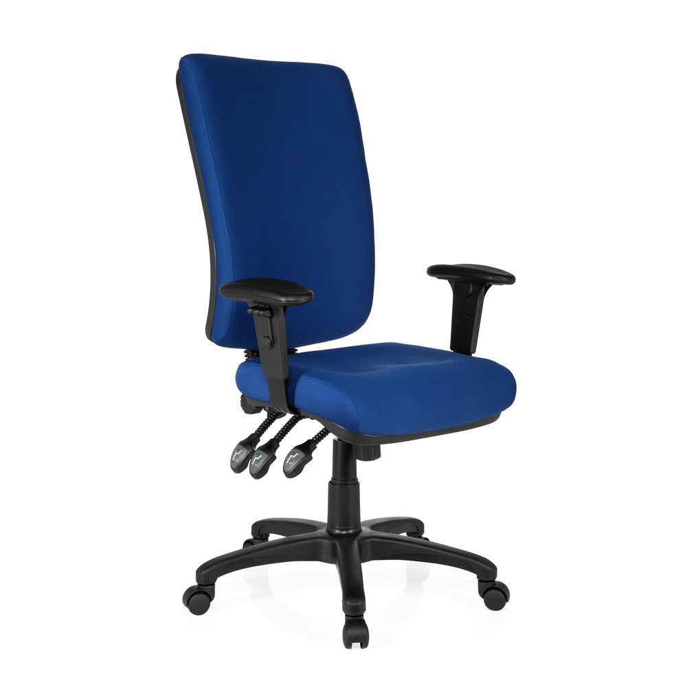 Produktabbildung Nr. 2: hjh OFFICE Bürostuhl / Chefsessel ZENIT HIGH Stoff, blau