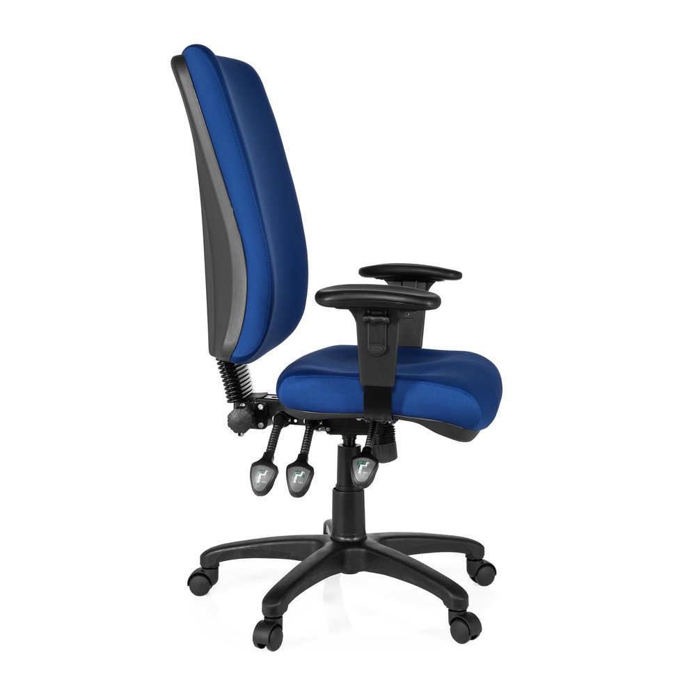 Produktabbildung Nr. 3: hjh OFFICE Bürostuhl / Chefsessel ZENIT HIGH Stoff, blau