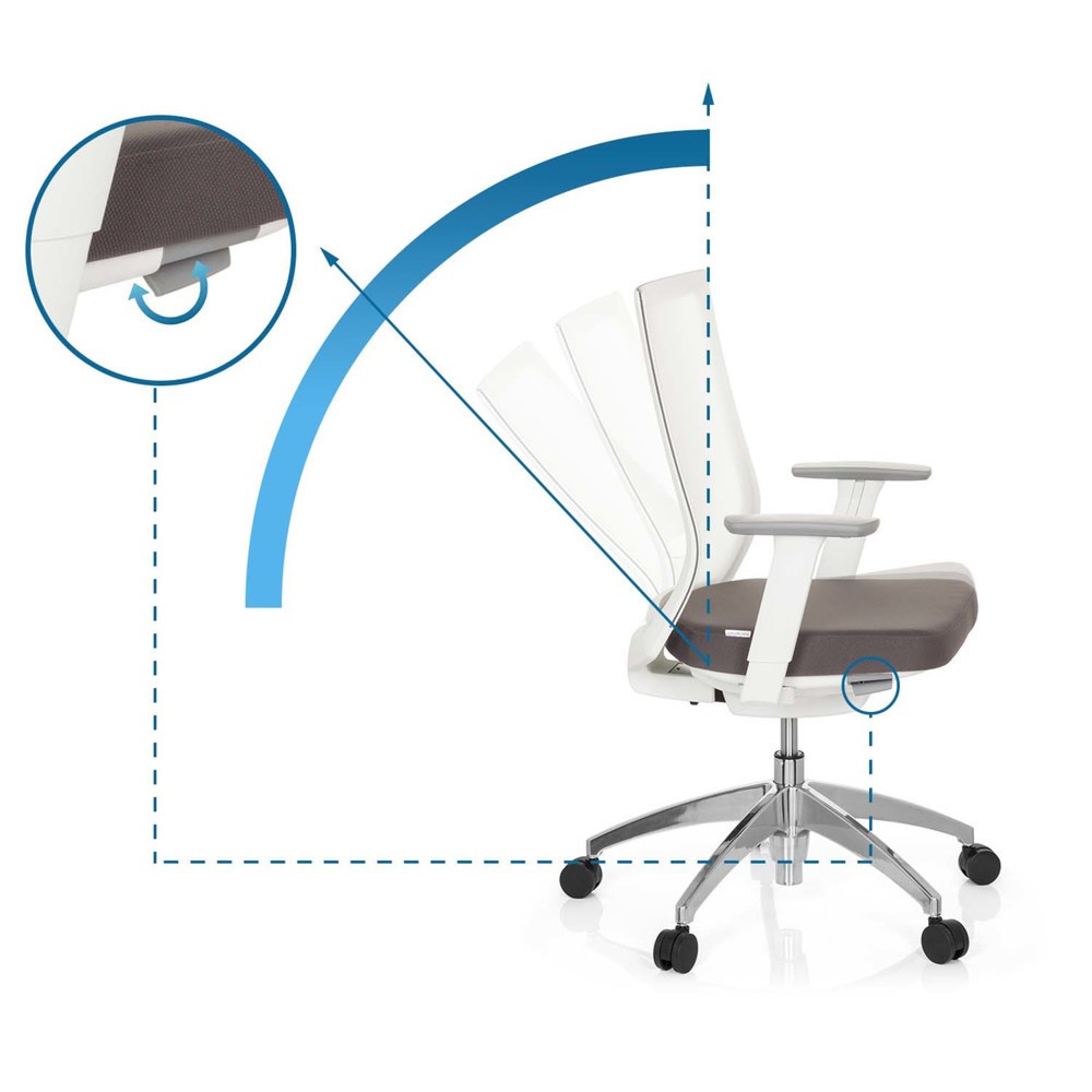 Produktabbildung Nr. 10: hjh OFFICE Bürostuhl / Drehstuhl ASPEN Stoff, grau/weiß
