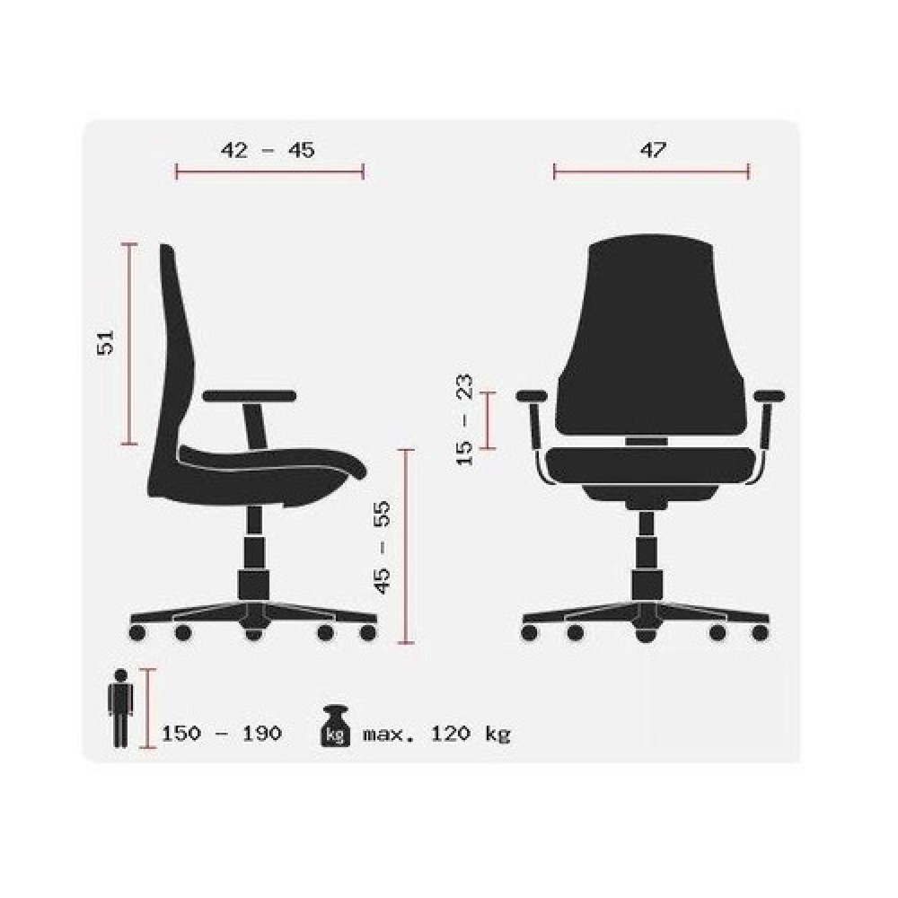 Produktabbildung Nr. 11: hjh OFFICE Bürostuhl / Drehstuhl ASPEN Stoff, grau/weiß