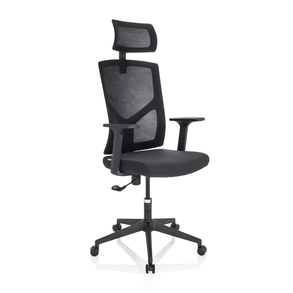Produktabbildung Nr. 2: hjh OFFICE Bürostuhl / Drehstuhl BRETON B Stoff/Netzstoff, schwarz