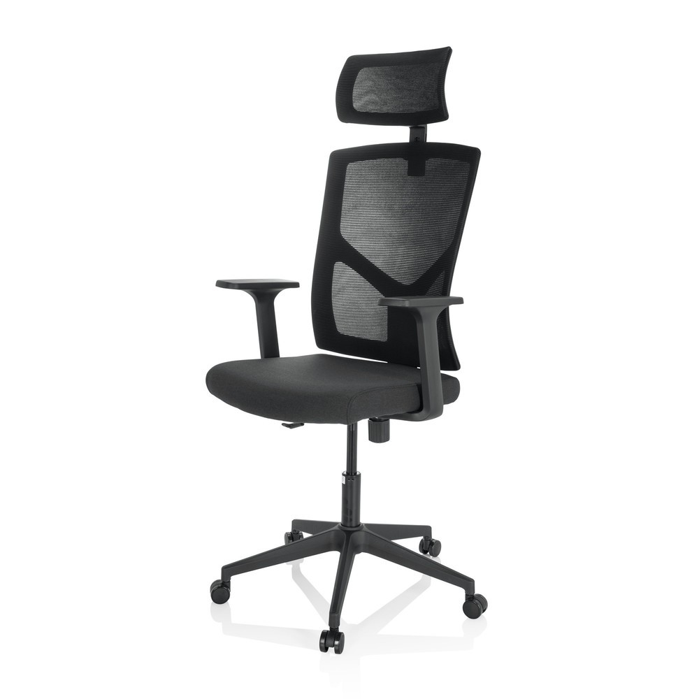 Produktabbildung Nr. 9: hjh OFFICE Bürostuhl / Drehstuhl BRETON B Stoff/Netzstoff, schwarz