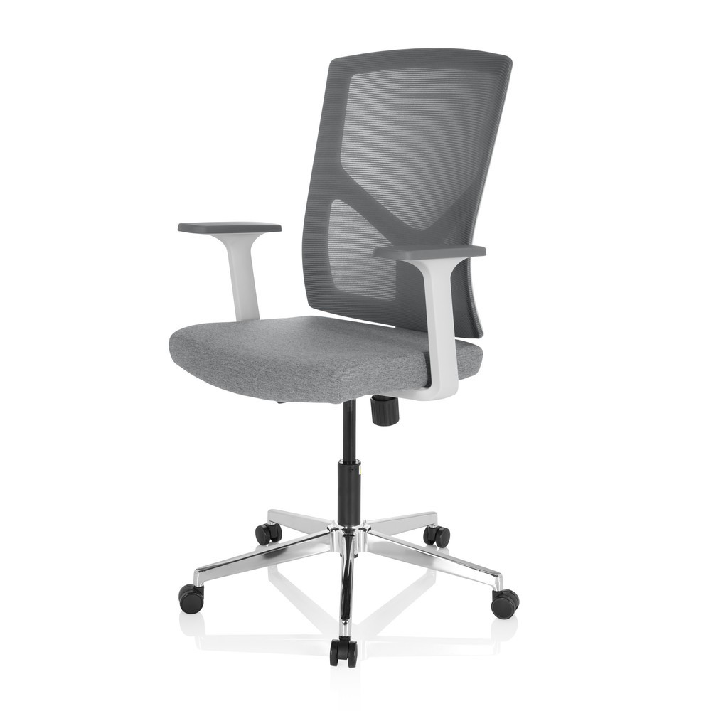 Produktabbildung Nr. 9: hjh OFFICE Bürostuhl / Drehstuhl BRETON BASE W Stoff/Netzstoff, grau