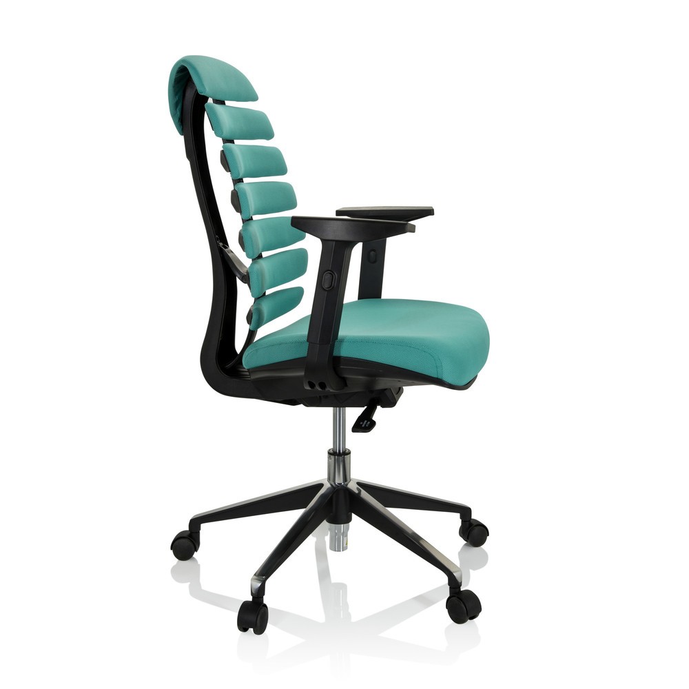 Produktabbildung Nr. 3: hjh OFFICE Bürostuhl / Drehstuhl ERGO LINE II Stoff, türkis