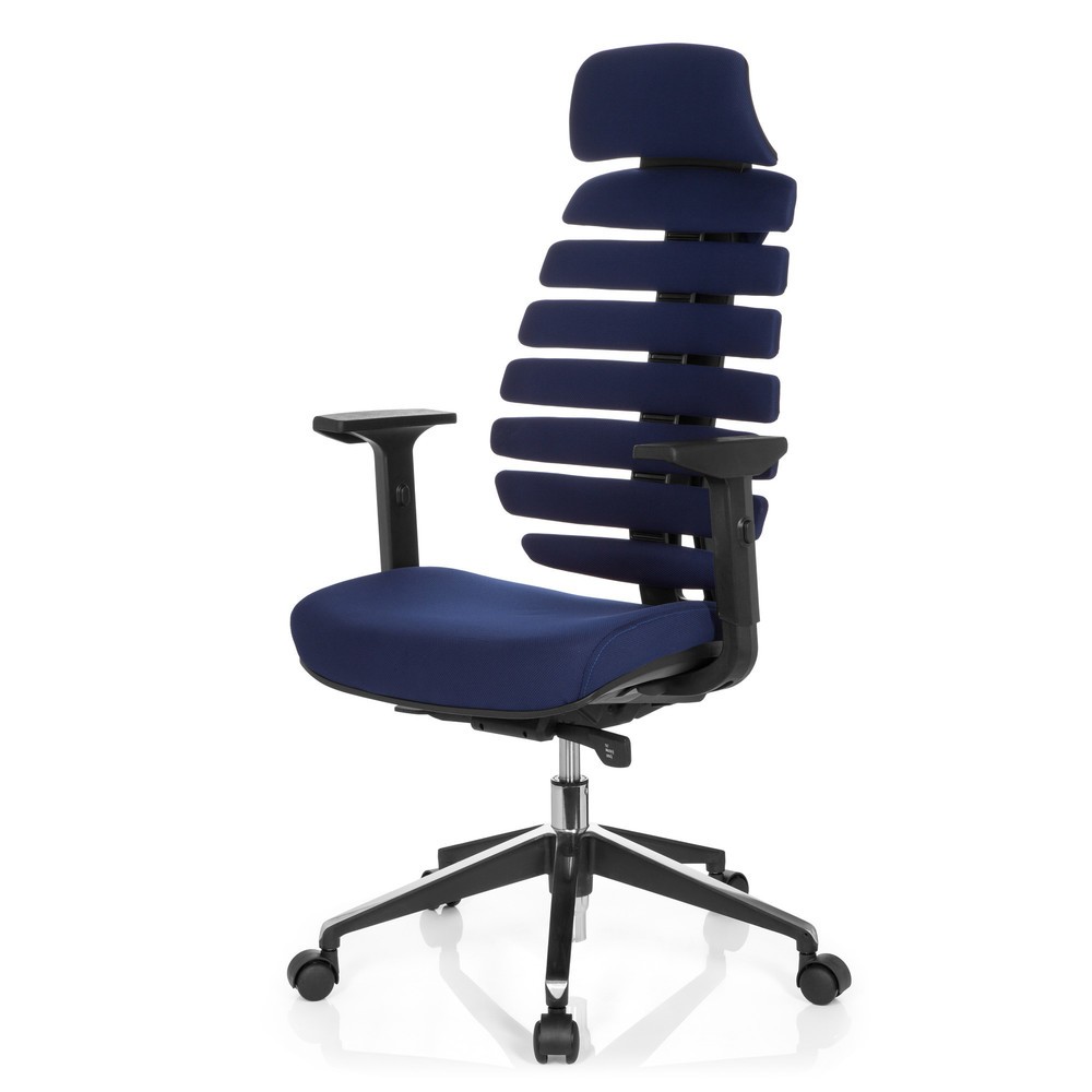 Produktabbildung Nr. 9: hjh OFFICE Bürostuhl / Drehstuhl ERGO LINE II PRO Stoff, blau
