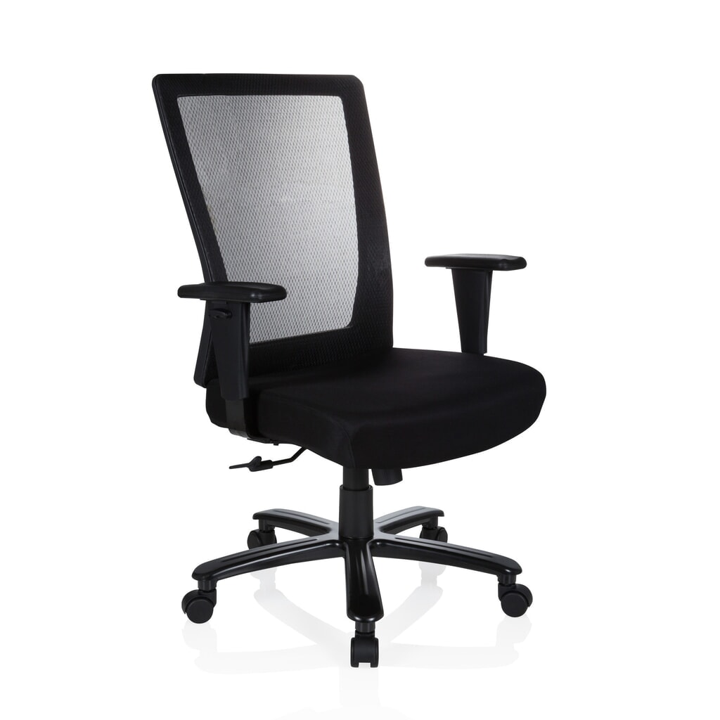 hjh OFFICE Bürostuhl / Drehstuhl EXTENDER Stoff/Netzstoff, schwarz Produktabbildung Nr. 3: hjh OFFICE Bürostuhl / Drehstuhl EXTENDER Stoff/Netzstoff, schwarz