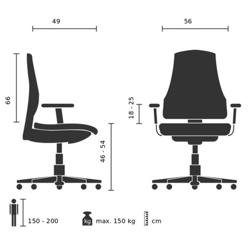 Produktabbildung Nr. 11: hjh OFFICE Bürostuhl / Drehstuhl EXTENDER Stoff/Netzstoff, schwarz