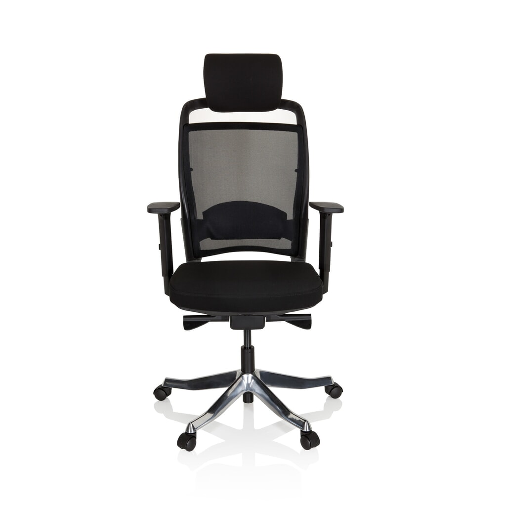 hjh OFFICE Bürostuhl / Drehstuhl IKAST I Stoff/Netzstoff, schwarz Produktabbildung: hjh OFFICE Bürostuhl / Drehstuhl IKAST I Stoff/Netzstoff, schwarz