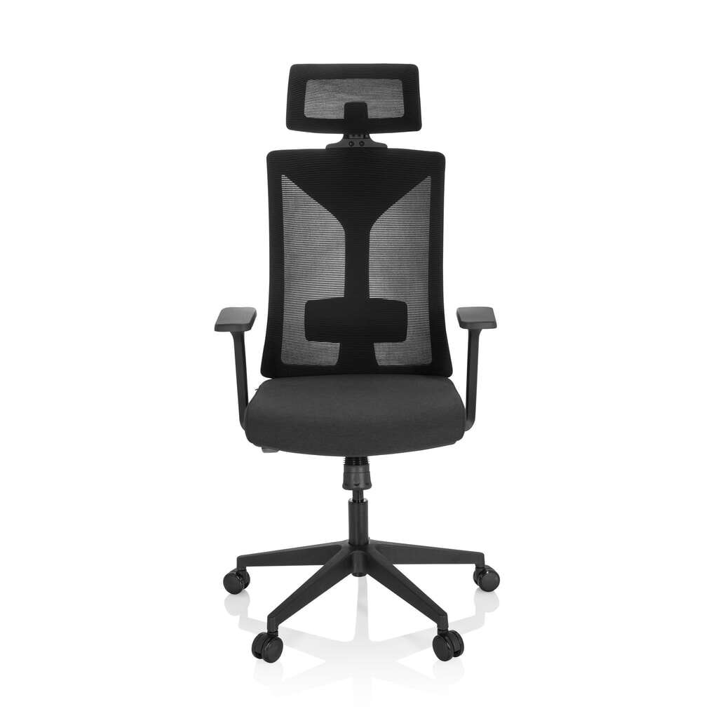 hjh OFFICE Bürostuhl / Drehstuhl KODIAK Stoff/Netzstoff, schwarz Produktabbildung: hjh OFFICE Bürostuhl / Drehstuhl KODIAK Stoff/Netzstoff, schwarz