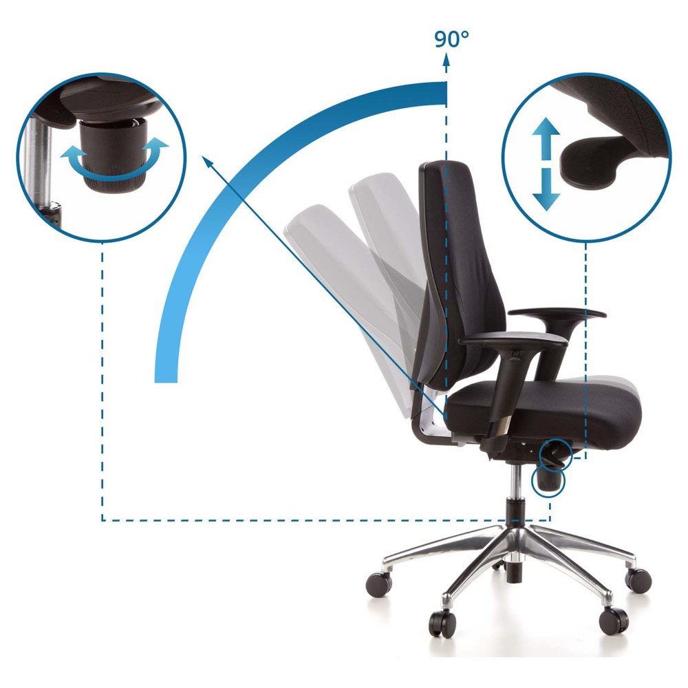 Produktabbildung Nr. 10: hjh OFFICE Bürostuhl / Drehstuhl PRO TEC 200 Stoff, schwarz