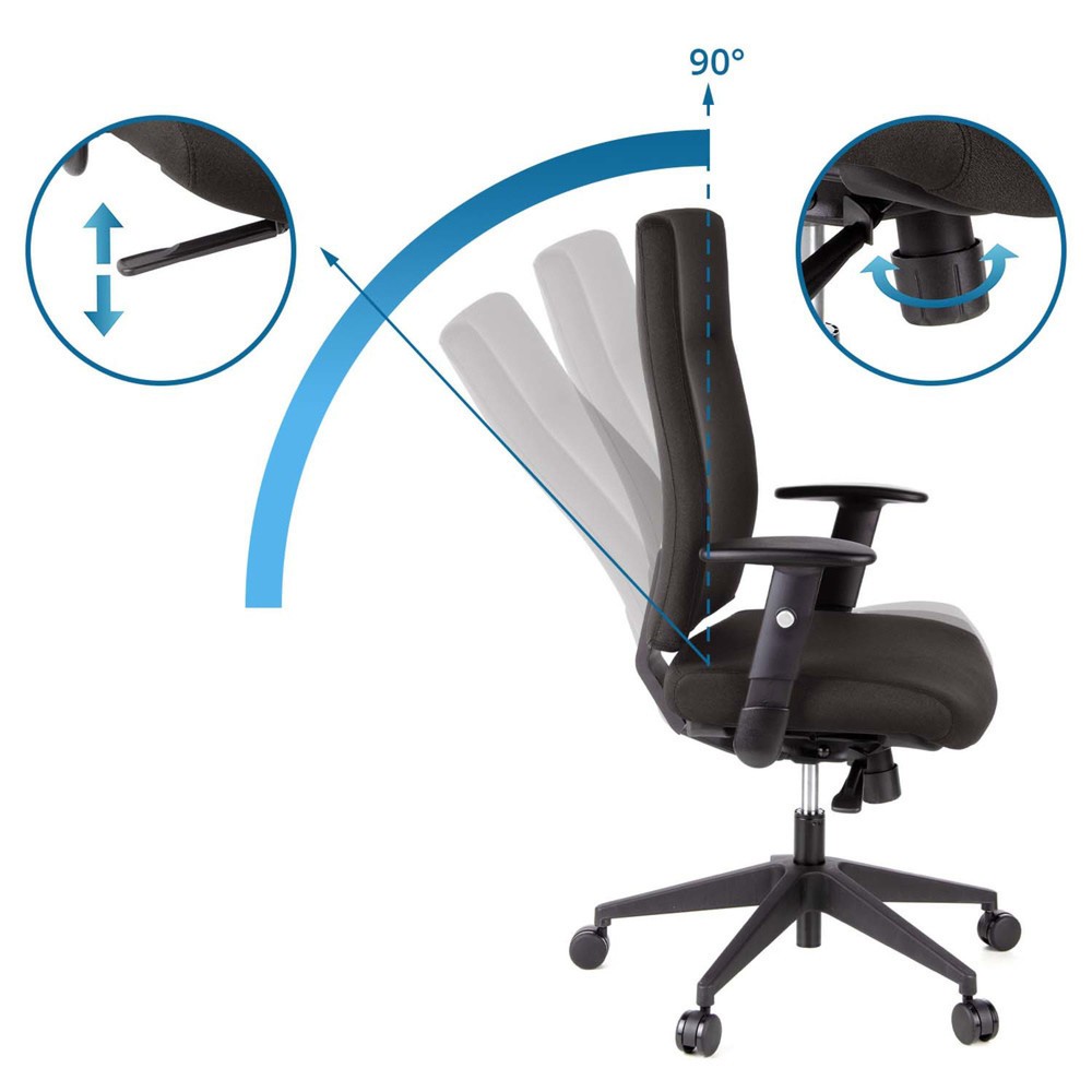 Produktabbildung Nr. 10: hjh OFFICE Bürostuhl / Drehstuhl PRO TEC 300 Stoff, schwarz