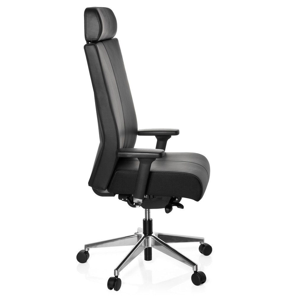 Produktabbildung Nr. 3: hjh OFFICE Bürostuhl / Drehstuhl PRO-TEC XXL Leder, schwarz