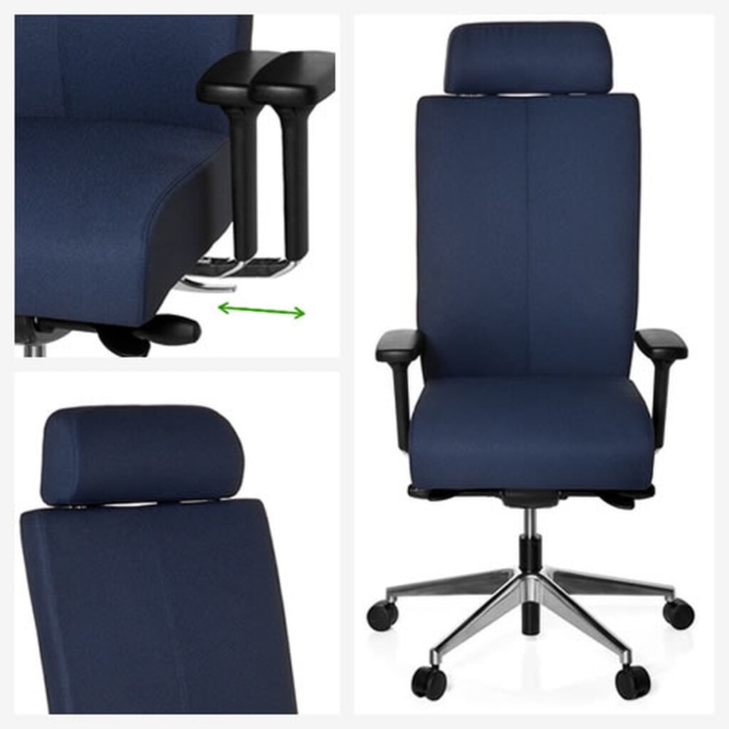 hjh OFFICE Bürostuhl / Drehstuhl PRO-TEC XXL Leder, schwarz Produktabbildung Nr. 12: hjh OFFICE Bürostuhl / Drehstuhl PRO-TEC XXL Leder, schwarz
