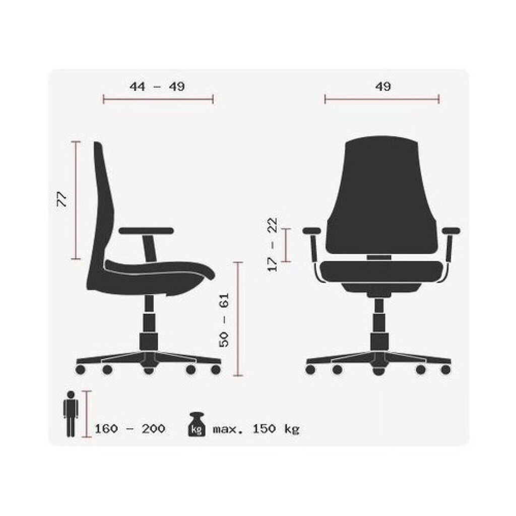 hjh OFFICE Bürostuhl / Drehstuhl PRO-TEC XXL Stoff, schwarz Produktabbildung Nr. 12: hjh OFFICE Bürostuhl / Drehstuhl PRO-TEC XXL Stoff, schwarz