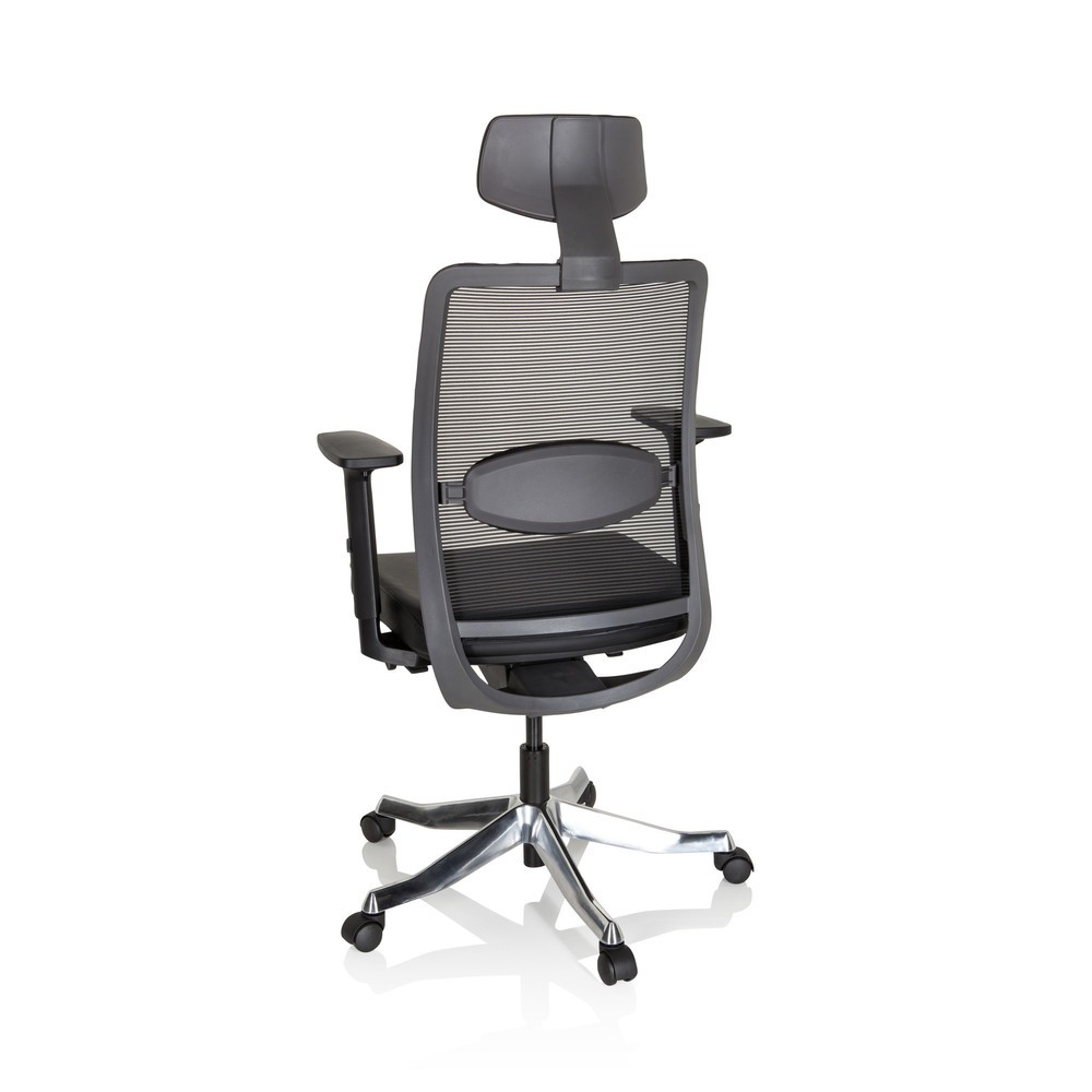 Produktabbildung Nr. 6: hjh OFFICE Bürostuhl / Drehstuhl SENATOR PRO Leder, Netzstoff, schwarz