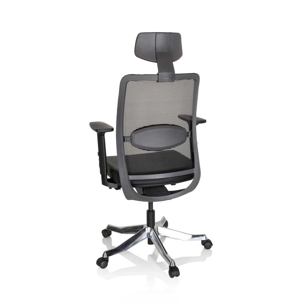 hjh OFFICE Bürostuhl / Drehstuhl SENATOR PRO Leder, Netzstoff, schwarz Produktabbildung Nr. 7: hjh OFFICE Bürostuhl / Drehstuhl SENATOR PRO Leder, Netzstoff, schwarz