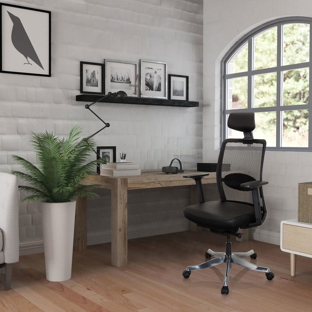 hjh OFFICE Bürostuhl / Drehstuhl SENATOR PRO Leder, Netzstoff, schwarz Produktabbildung Nr. 11: hjh OFFICE Bürostuhl / Drehstuhl SENATOR PRO Leder, Netzstoff, schwarz