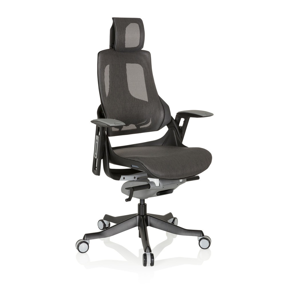 Produktabbildung Nr. 2: hjh OFFICE Bürostuhl / Drehstuhl SPEKTRE Netzstoff, grau/schwarz