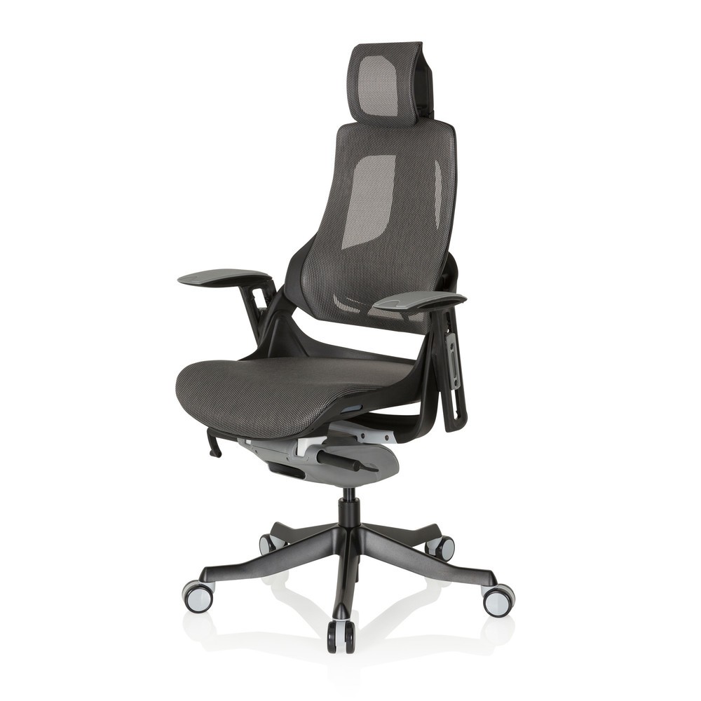 Produktabbildung Nr. 9: hjh OFFICE Bürostuhl / Drehstuhl SPEKTRE Netzstoff, grau/schwarz