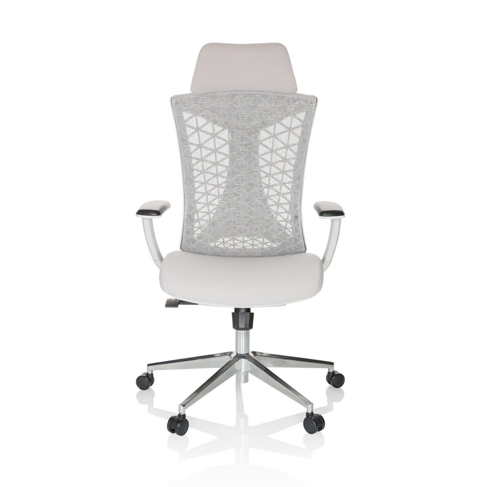 Produktabbildung: hjh OFFICE Bürostuhl / Drehstuhl FALEO W Netzstoff / Stoff, grau