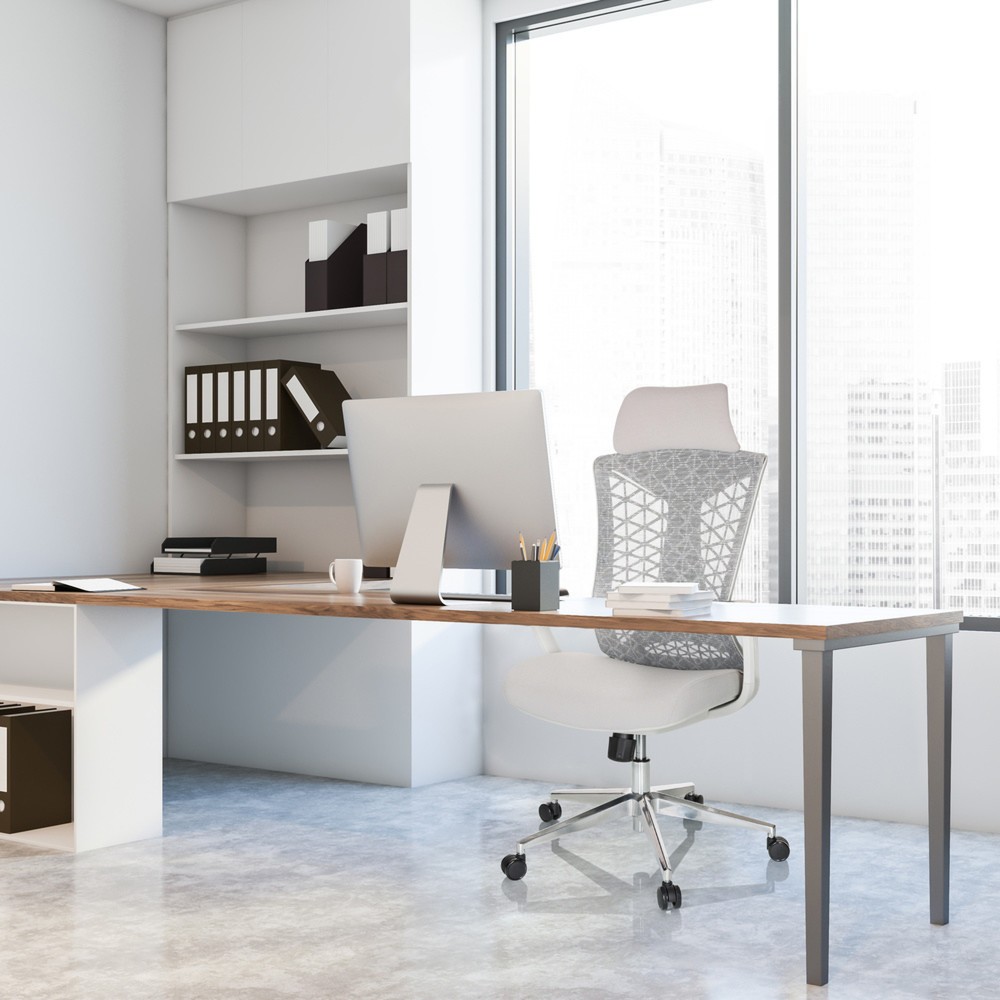 Produktabbildung Nr. 6: hjh OFFICE Bürostuhl / Drehstuhl FALEO W Netzstoff / Stoff, grau