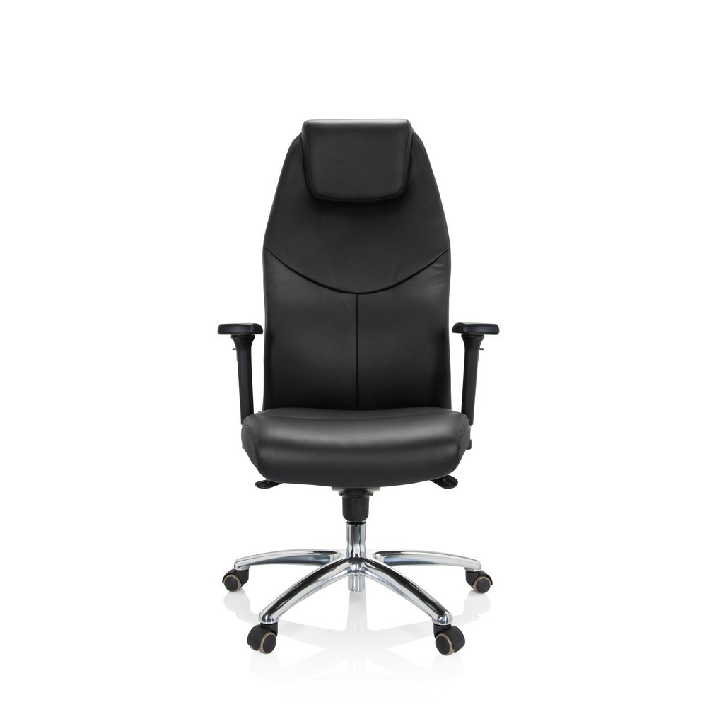 Produktabbildung Nr. 1: hjh OFFICE Bürostuhl / Chefsessel FERRARA Leder, schwarz