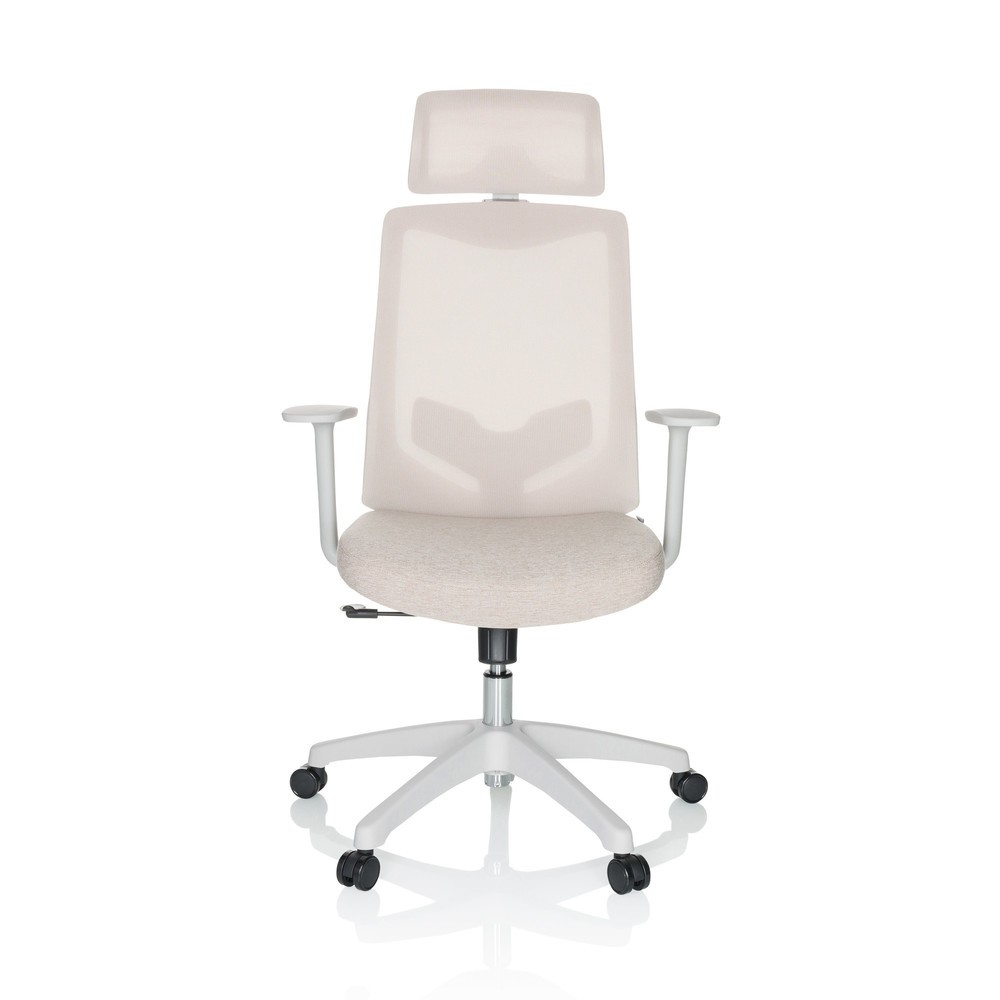 Produktabbildung: hjh OFFICE Bürostuhl / Drehstuhl MIKEO W Netzstoff / Stoff, beige