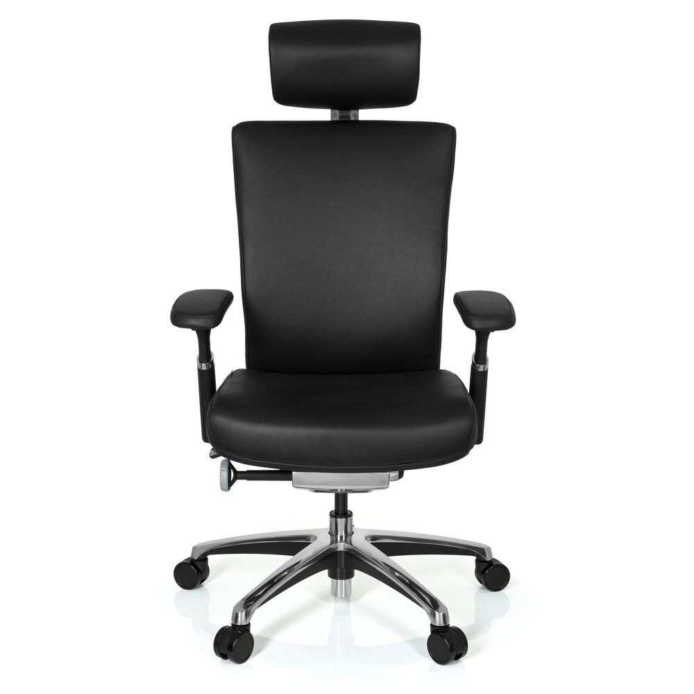 Produktabbildung: hjh OFFICE Bürostuhl NOVA Leder, schwarz