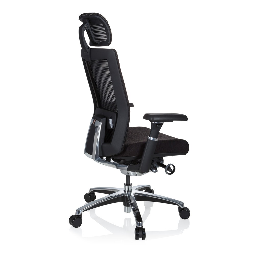 Produktabbildung Nr. 4: hjh OFFICE Bürostuhl NOVA PRO I ALU Stoff/Netzstoff, schwarz