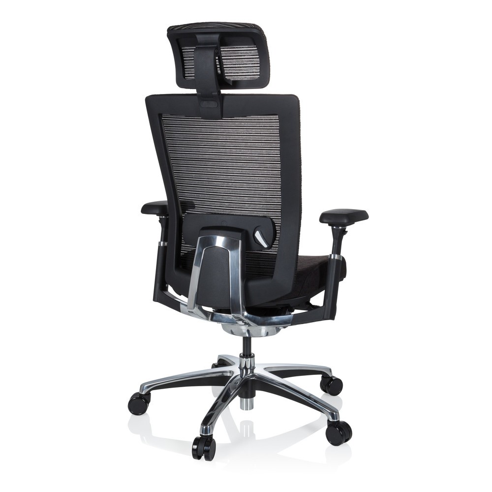 Produktabbildung Nr. 5: hjh OFFICE Bürostuhl NOVA PRO I ALU Stoff/Netzstoff, schwarz
