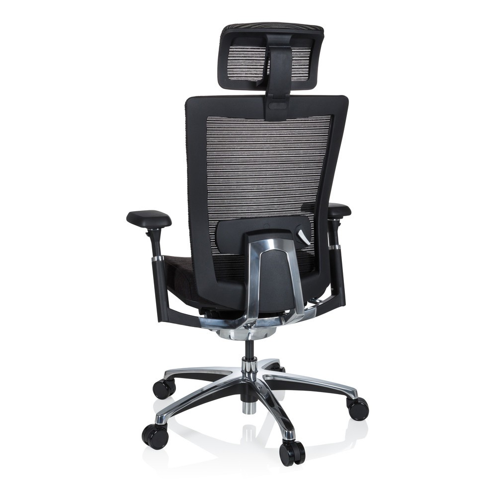 Produktabbildung Nr. 6: hjh OFFICE Bürostuhl NOVA PRO I ALU Stoff/Netzstoff, schwarz