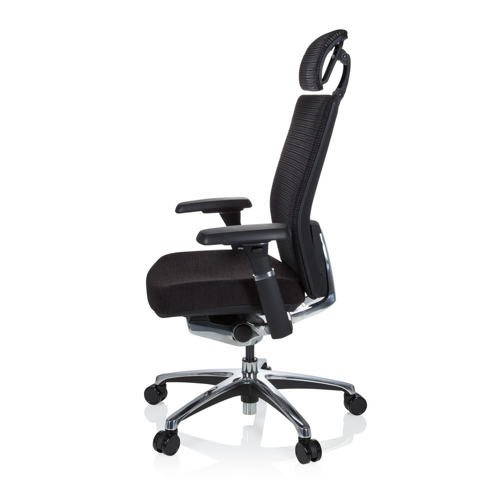 Produktabbildung Nr. 8: hjh OFFICE Bürostuhl NOVA PRO I ALU Stoff/Netzstoff, schwarz