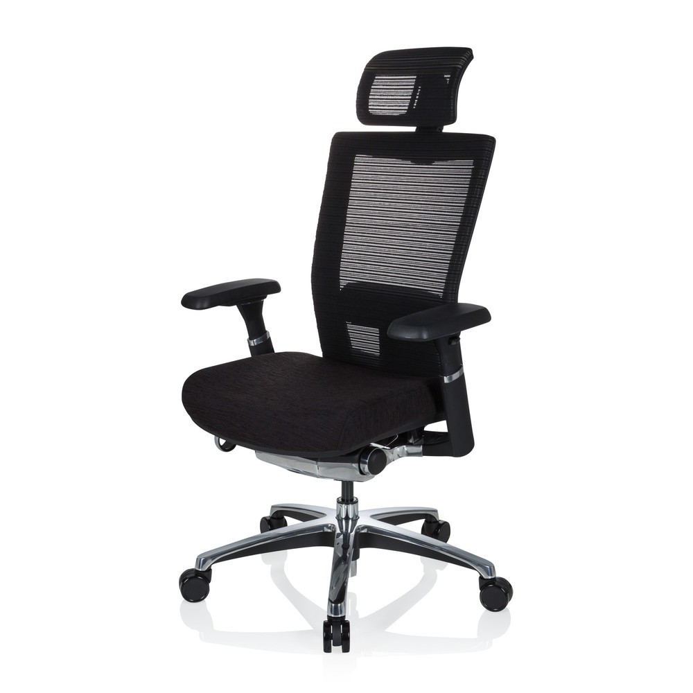 Produktabbildung Nr. 9: hjh OFFICE Bürostuhl NOVA PRO I ALU Stoff/Netzstoff, schwarz