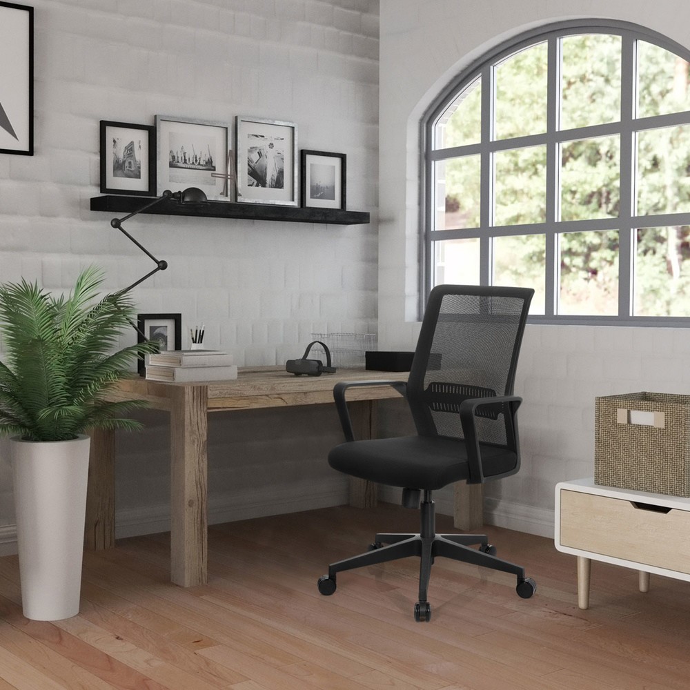 Produktabbildung Nr. 6: hjh OFFICE Bürostuhl / Drehstuhl PRESTON Netzstoff, schwarz