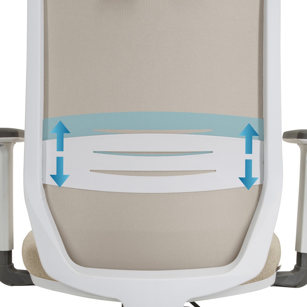 Produktabbildung Nr. 4: hjh OFFICE Bürostuhl / Drehstuhl PROFONDO PRO W Netzstoff / Stoff, beige