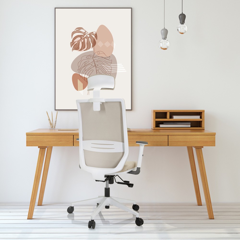 Produktabbildung Nr. 6: hjh OFFICE Bürostuhl / Drehstuhl PROFONDO PRO W Netzstoff / Stoff, beige