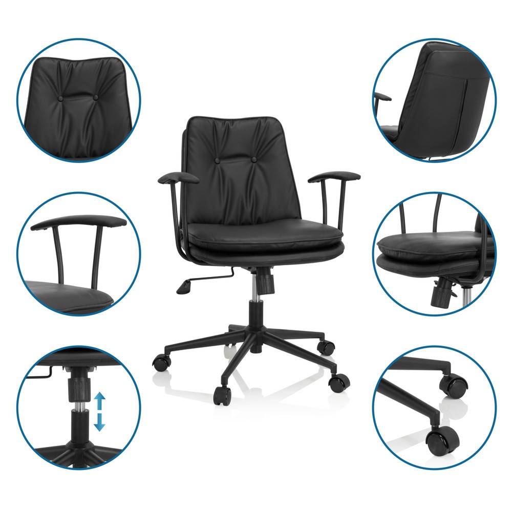 Produktabbildung Nr. 3: hjh OFFICE Bürostuhl / Drehstuhl SMALLO Kunstleder, schwarz