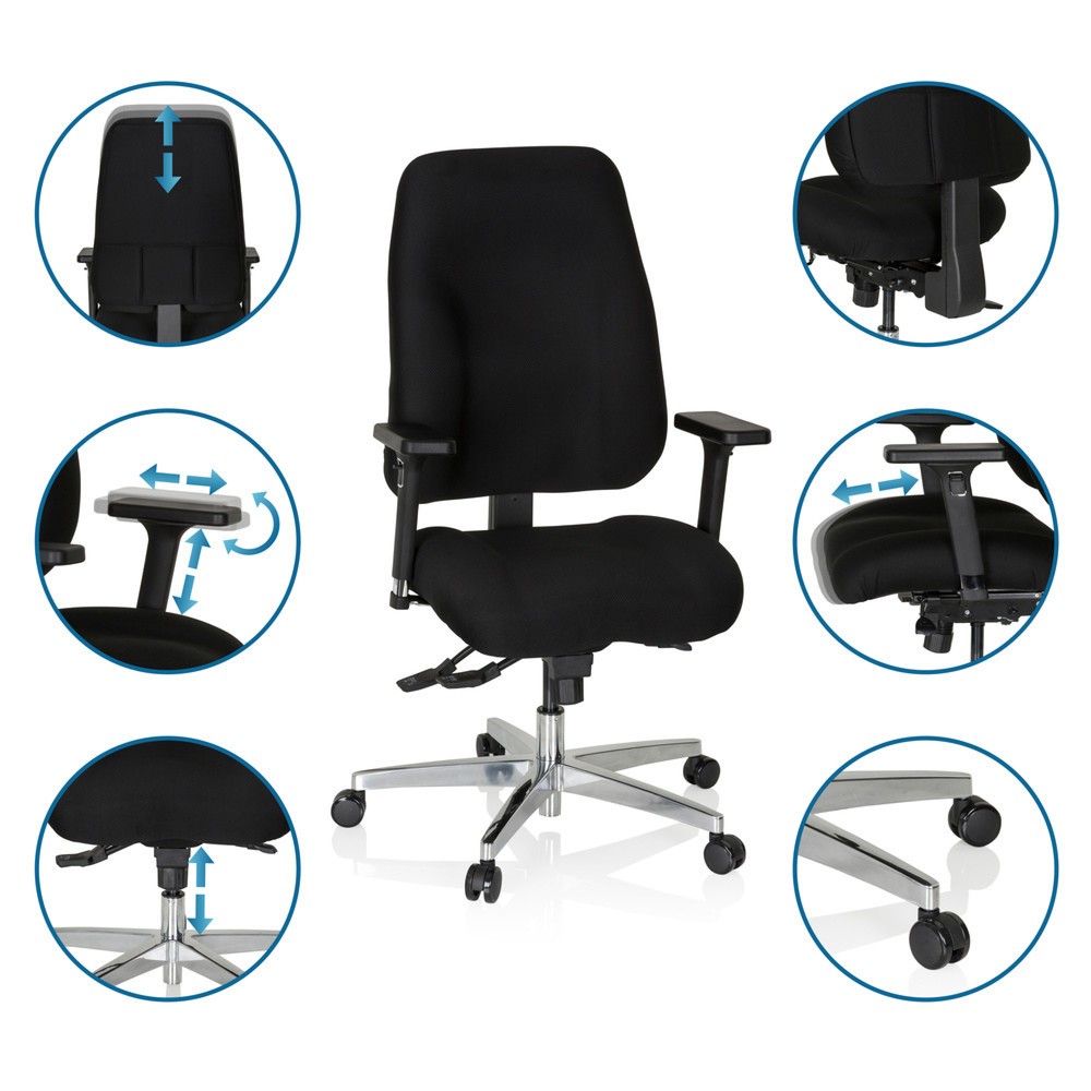Produktabbildung Nr. 3: hjh OFFICE Bürostuhl / Chefsessel ZENIT COMFORT, schwarz