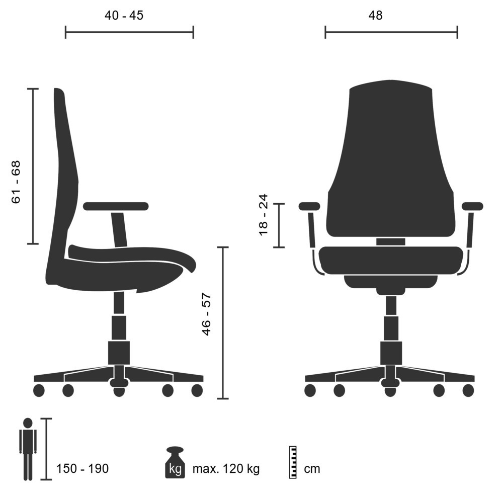 Produktabbildung Nr. 5: hjh OFFICE Bürostuhl / Chefsessel ZENIT COMFORT, schwarz
