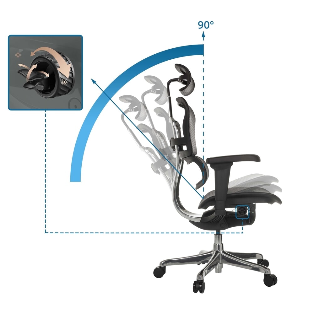 Produktabbildung Nr. 2: hjh OFFICE Chefsessel ERGOHUMAN ULTRA GEN2, Netzrückenlehne, Tragkraft 120 kg, Sitzhöhe 460 - 580 mm, schwarz