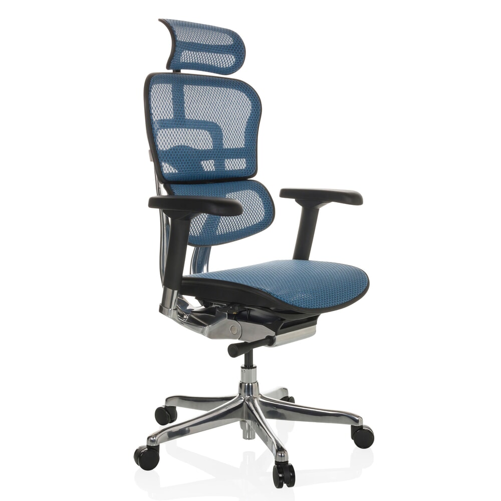 Produktabbildung Nr. 7: hjh OFFICE Chefsessel ERGOHUMAN GEN2, Tragkraft 150 kg, Netzstoff, Sitzhöhe 480 - 590 mm, blau