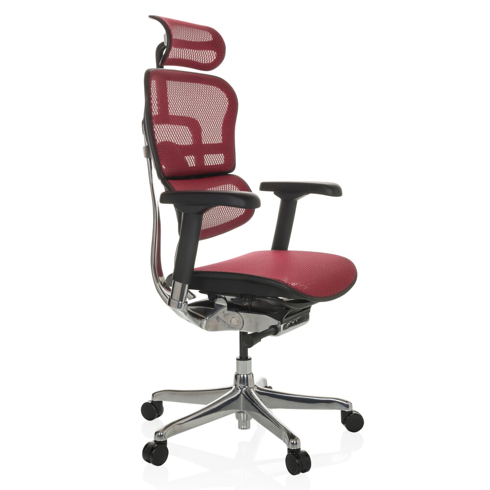 Produktabbildung Nr. 8: hjh OFFICE Chefsessel ERGOHUMAN GEN2, Tragkraft 150 kg, Netzstoff, Sitzhöhe 480 - 590 mm, rot