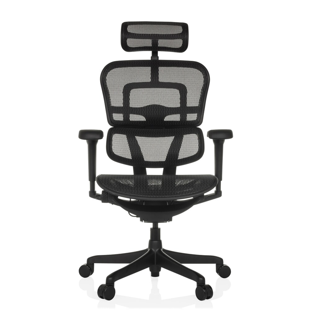 Produktabbildung: hjh OFFICE Chefsessel ERGOHUMAN SIGNATURE GEN2, Netzrückenlehne, Tragkraft 120 kg, Sitzhöhe 490 - 590 mm, schwarz